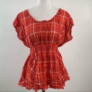 TORRID Orange Stripe Blouse